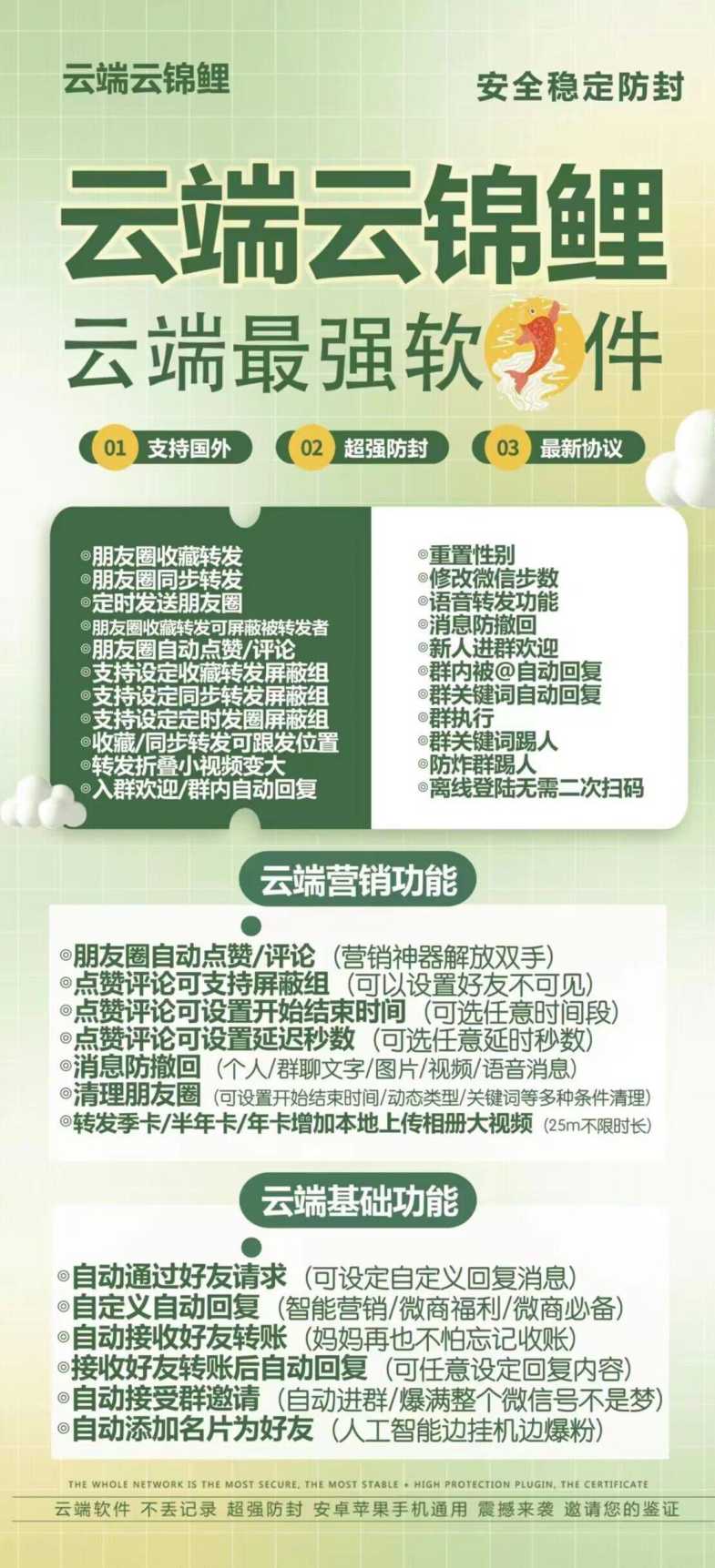 【云端转发云锦鲤激活码】收藏转发可自动屏蔽被转发者《云端转发云锦鲤万群同步》-小白自学交流社区