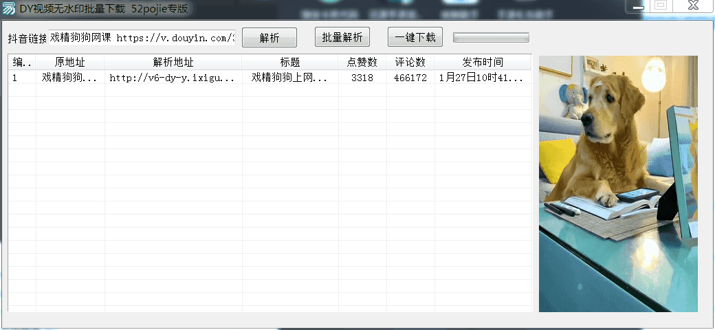 某音无水印下载批量下载带进度条-小白自学交流社区